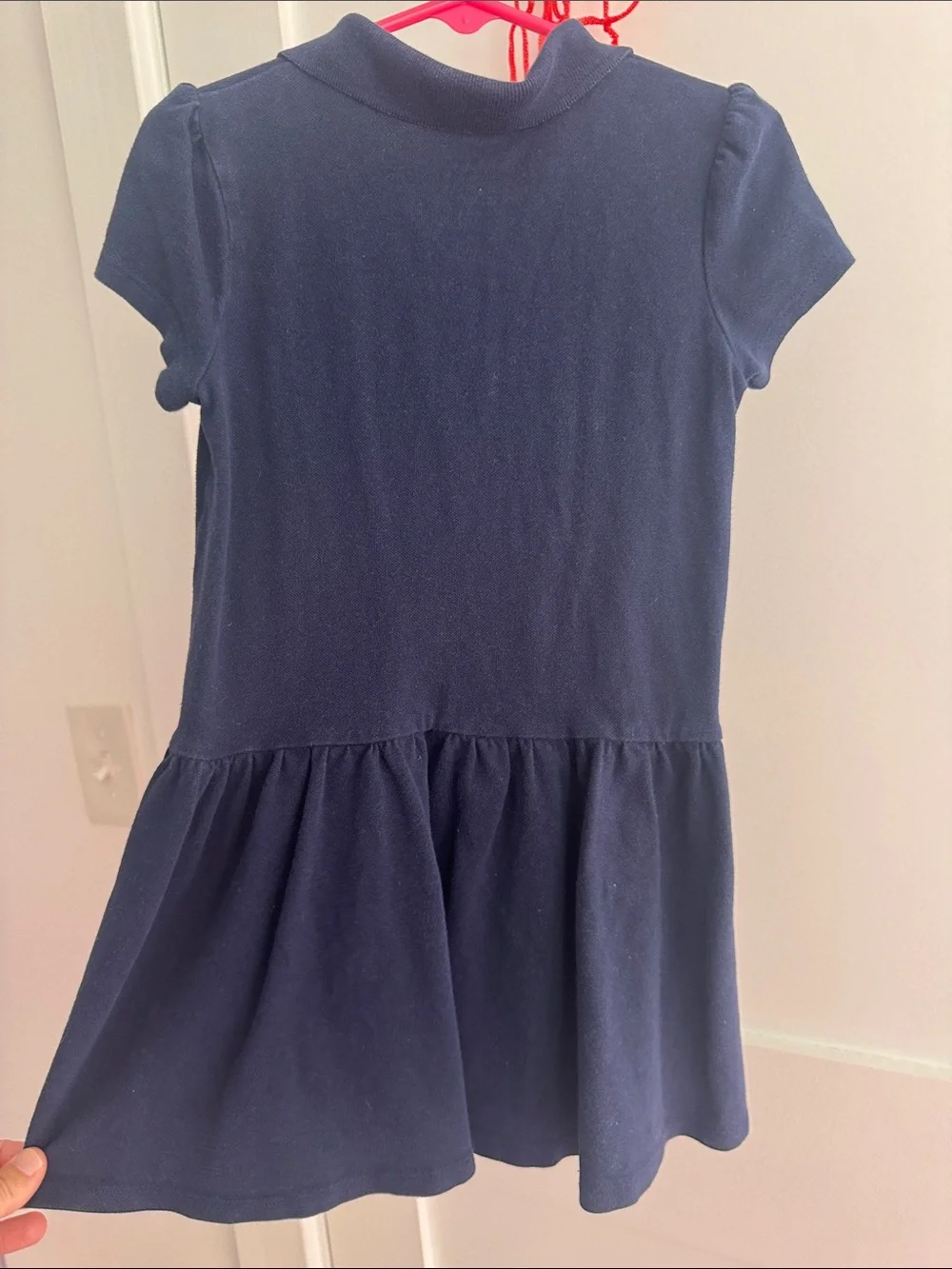 The Children's Place Black Polo Dress with Short Sleeves- Uniform